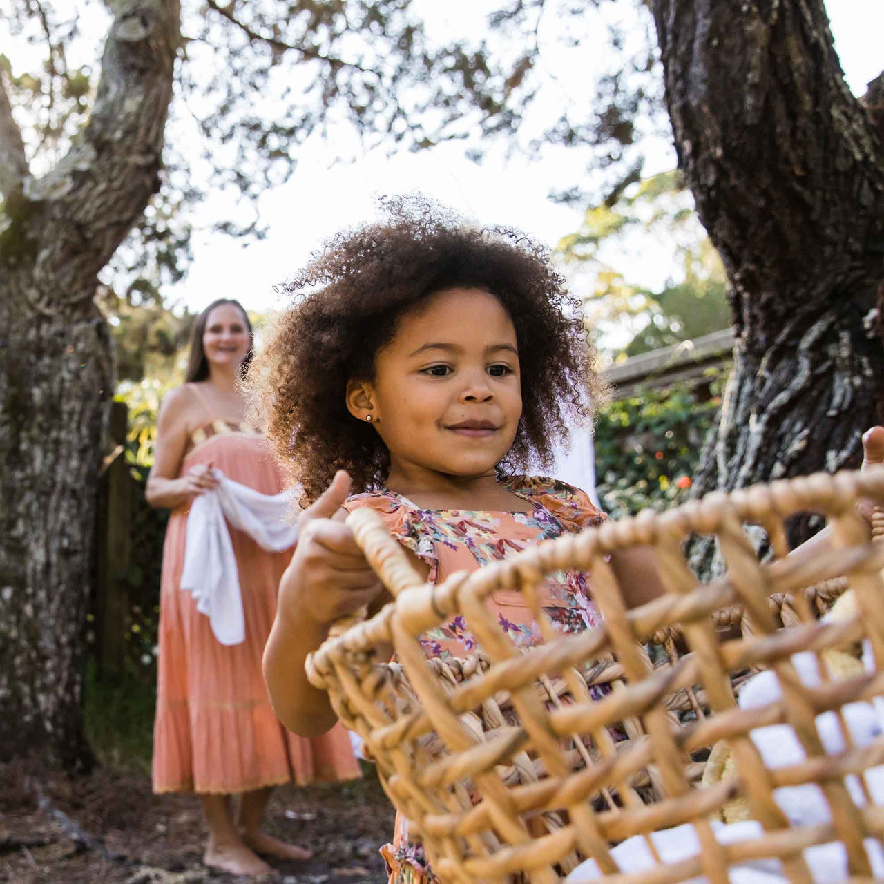  Girl carrying basket