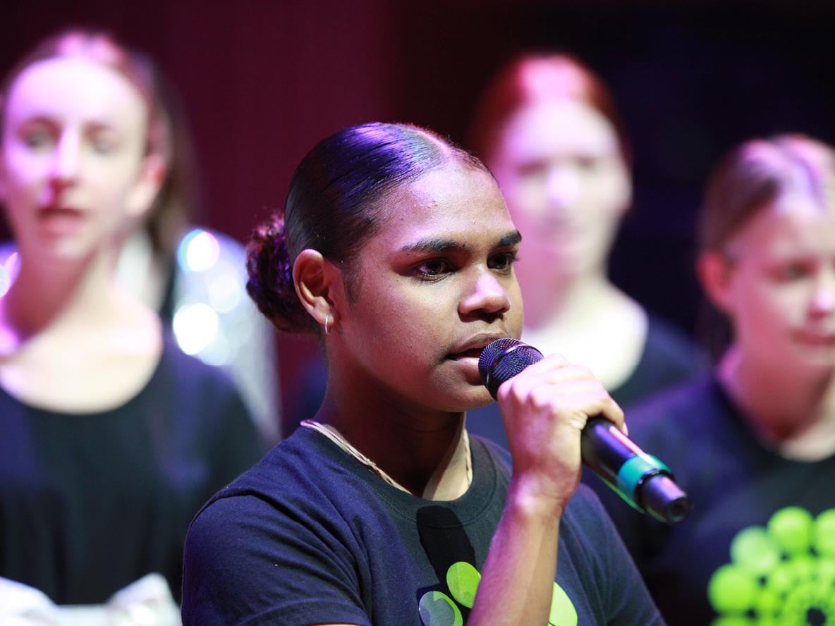 Girls from Oz performing